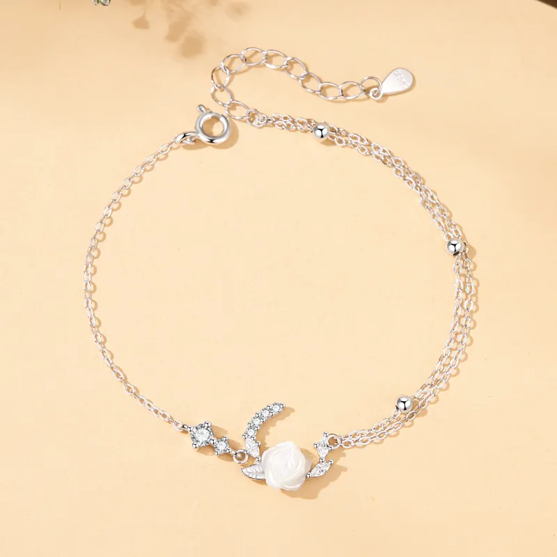 Lao Feng Xiang S925 Silver Bracelets Women's-1