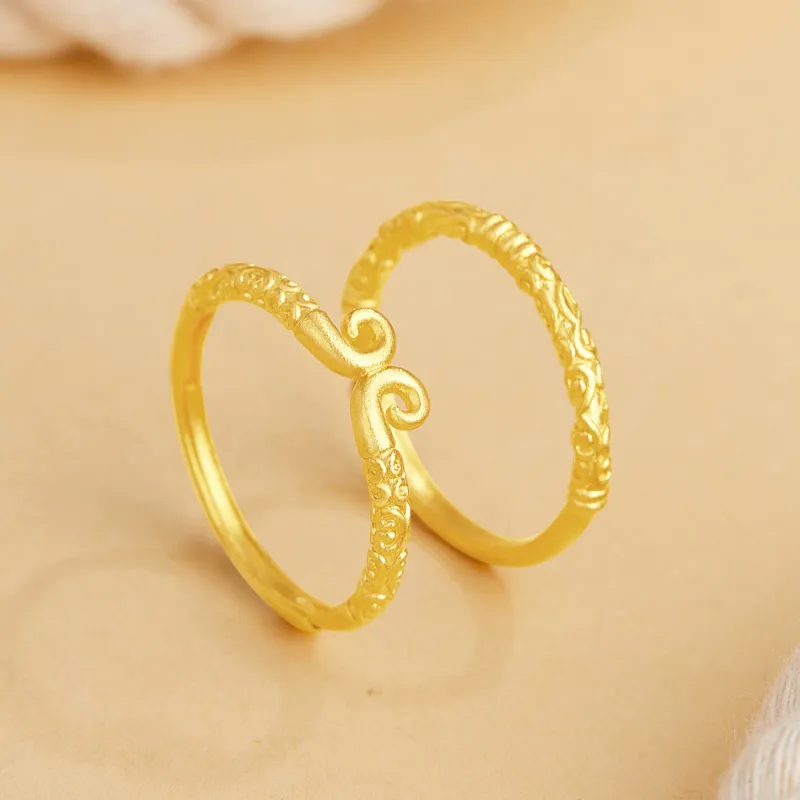 Lao Feng Xiang S925 Silver Rings Unisex-5