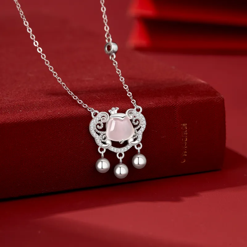 Lao Feng Xiang S925 Silver Necklaces Women's-6