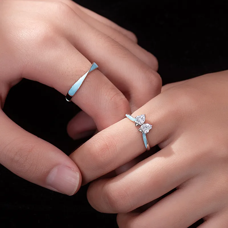 Lao Feng Xiang S925 Silver Rings Women's-5