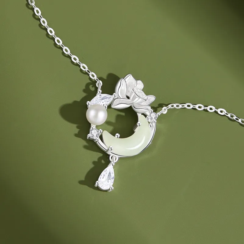 Lao Feng Xiang S925 Silver Necklaces Women's-1
