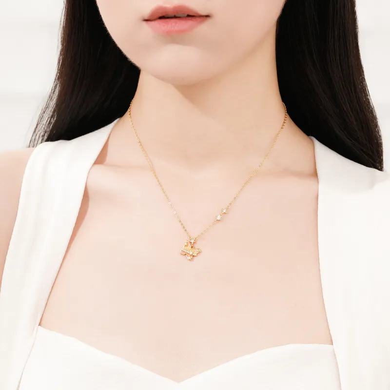 Lao Feng Xiang 925 Sterling Silver Necklaces Women's-4