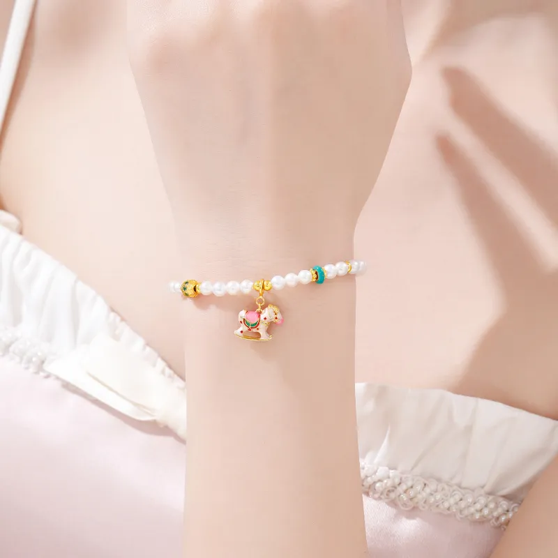 Lao Feng Xiang Pearl Bracelets Women's-2