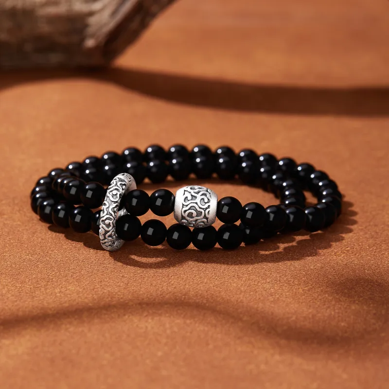 Lao Feng Xiang Obsidian Bracelets Men's-5