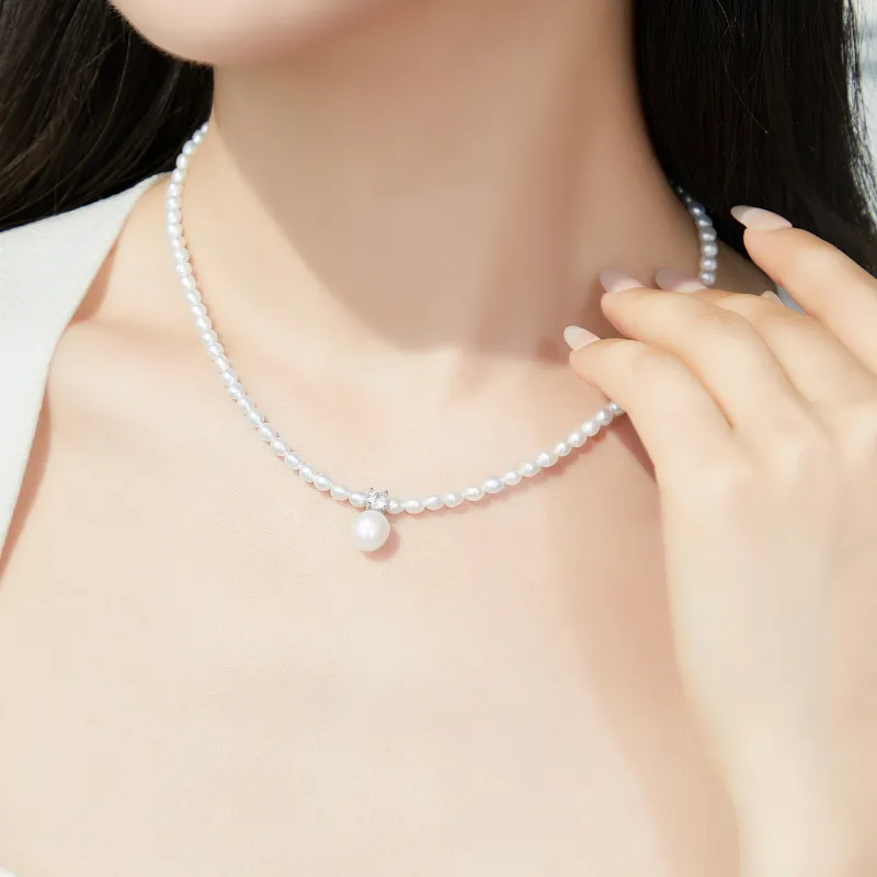 Lao Feng Xiang Pearl Necklaces Women's-4