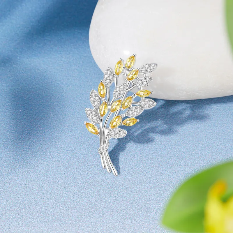 Lao Feng Xiang S925 Silver Brooches Women's-13