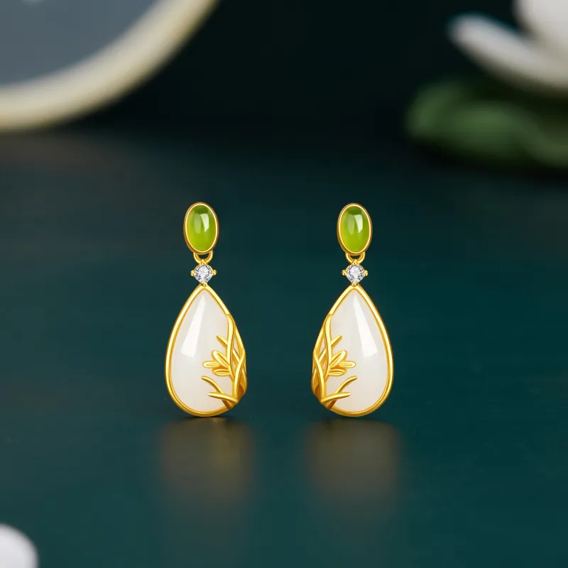 Lao Feng Xiang S925 Silver Earrings Women's-1