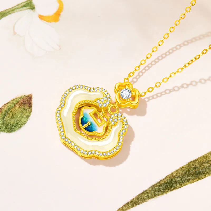Lao Feng Xiang Chalcedony Necklaces Women's-6