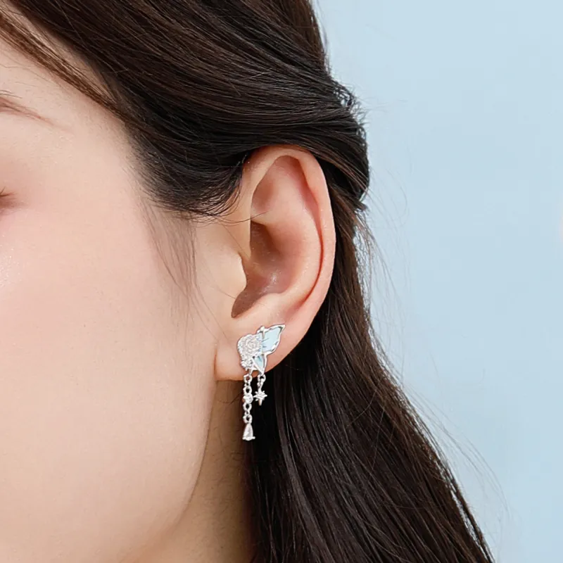 Lao Feng Xiang S925 Silver Earrings Women's-4