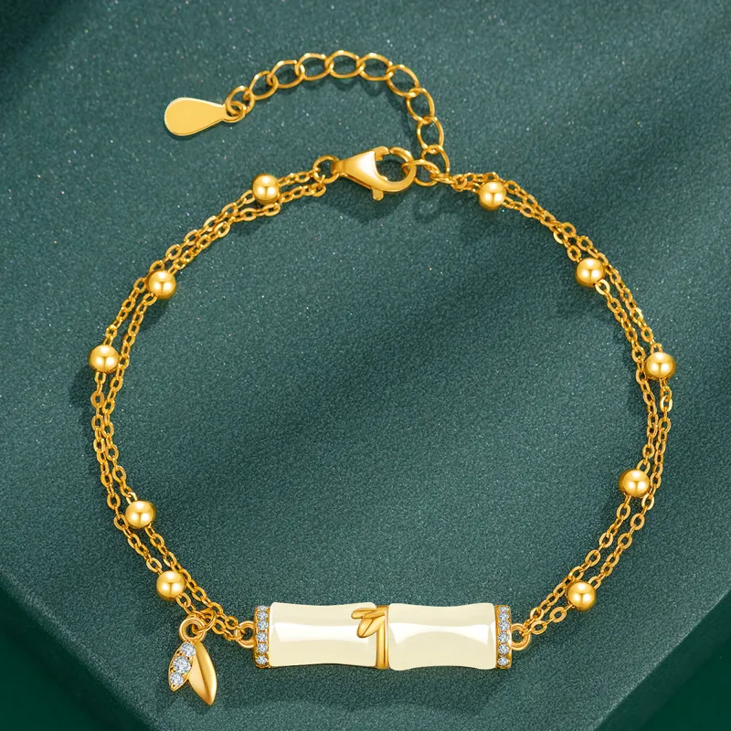 Lao Feng Xiang Hetian Jade Bracelets Pale Greenish White Jade Women's-3