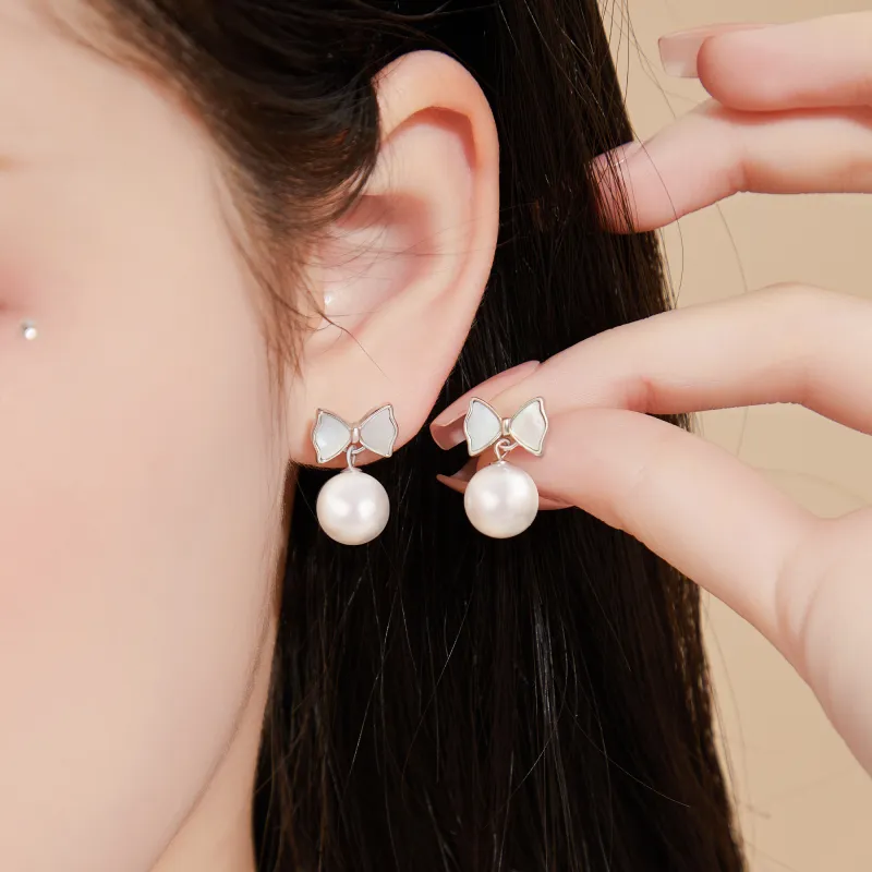 Lao Feng Xiang S925 Sterling Silver Hoop Earrings For Women's Women's-2