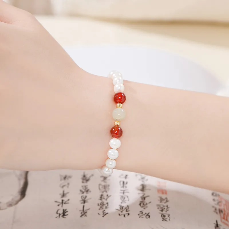 Lao Feng Xiang Pearl Bracelets Women's-6