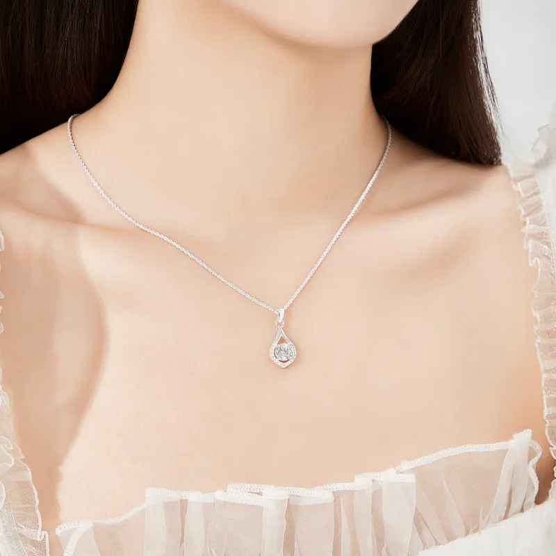 Lao Feng Xiang S925 Silver Necklaces Women's-4