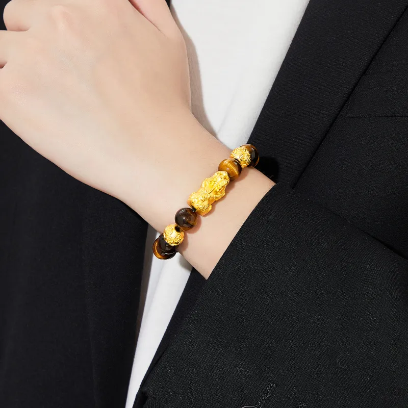 Lao Feng Xiang S999 Fine Silver Bracelets Men's-5