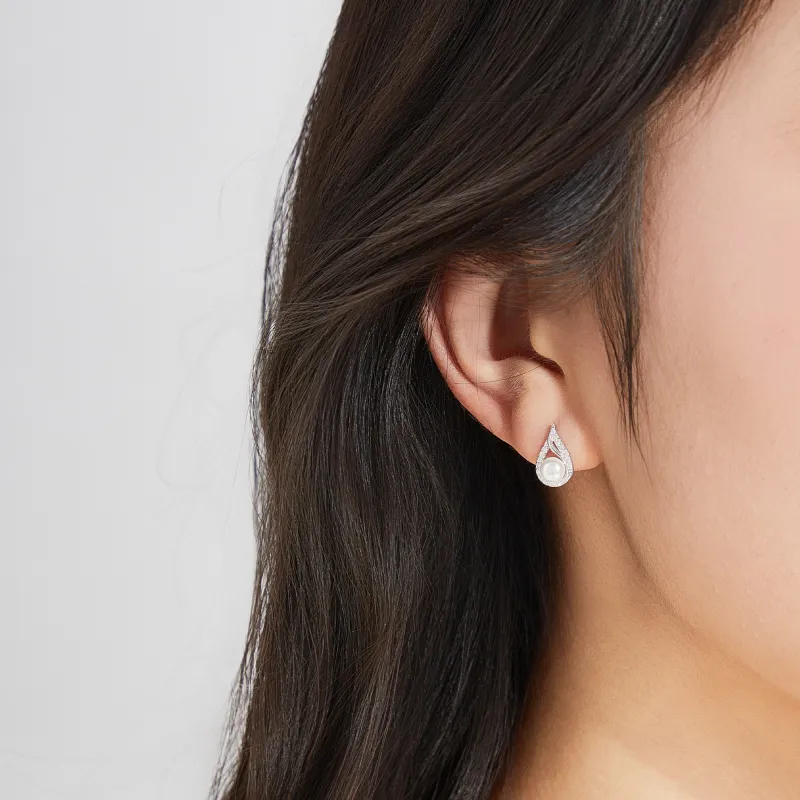 Lao Feng Xiang Pearl Earrings Women's-2
