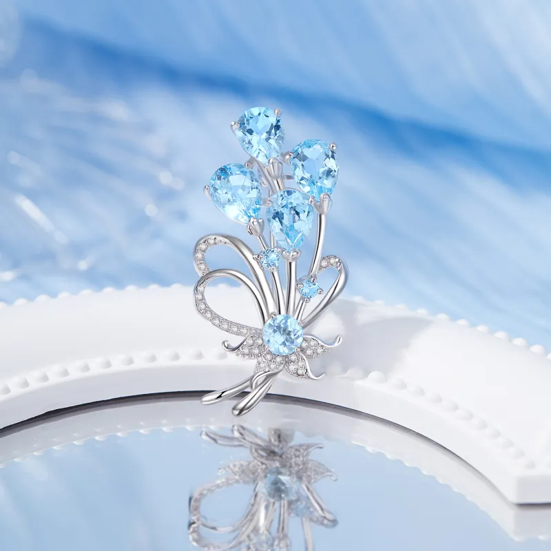 Lao Feng Xiang S925 Silver Brooches Women's-6