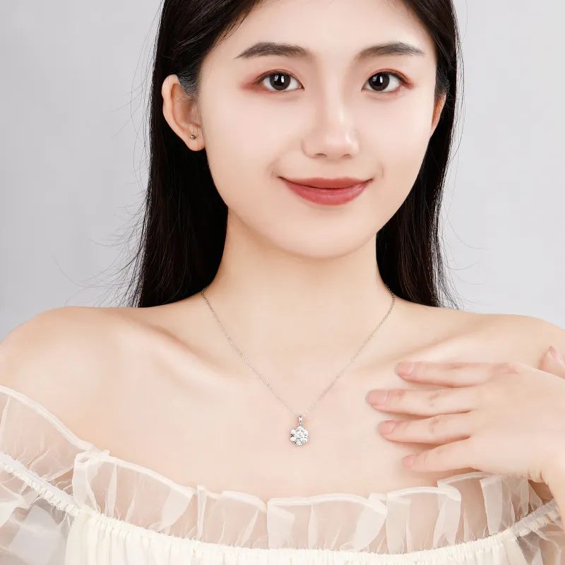 Lao Feng Xiang S925 Silver Necklaces Women's-4