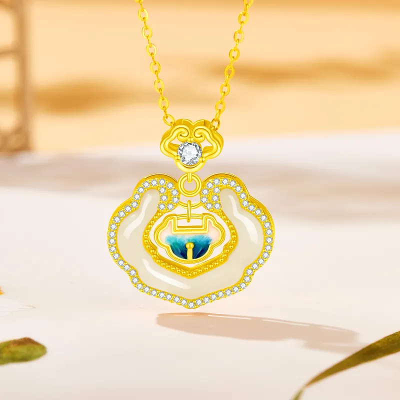 Lao Feng Xiang Chalcedony Necklaces Women's-2