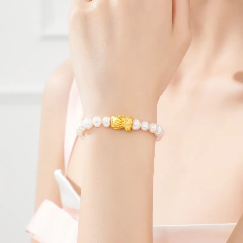 Lao Feng Xiang S925 Silver Bracelets Women's-4