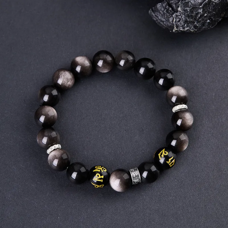 Lao Feng Xiang Obsidian Jade Bracelets Unisex-6