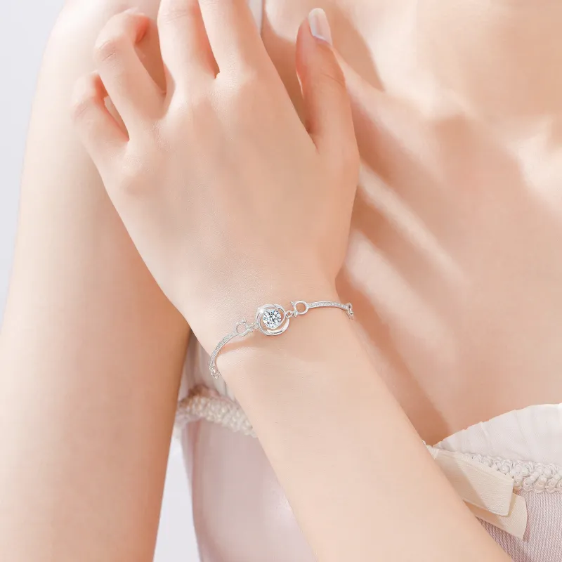 Lao Feng Xiang S999 Fine Silver Bracelets Women's-6