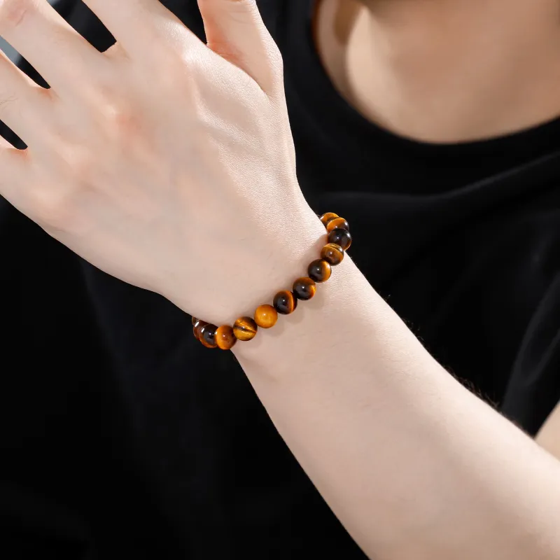 Lao Feng Xiang Tiger's Eye Stone Bracelets Unisex-11