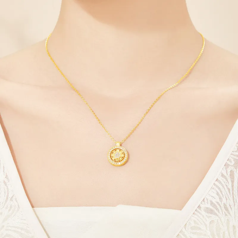 Lao Feng Xiang S925 Silver Necklaces Women's-2