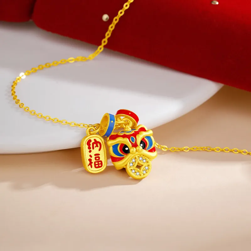 Lao Feng Xiang S925 Silver Necklaces Women's-1