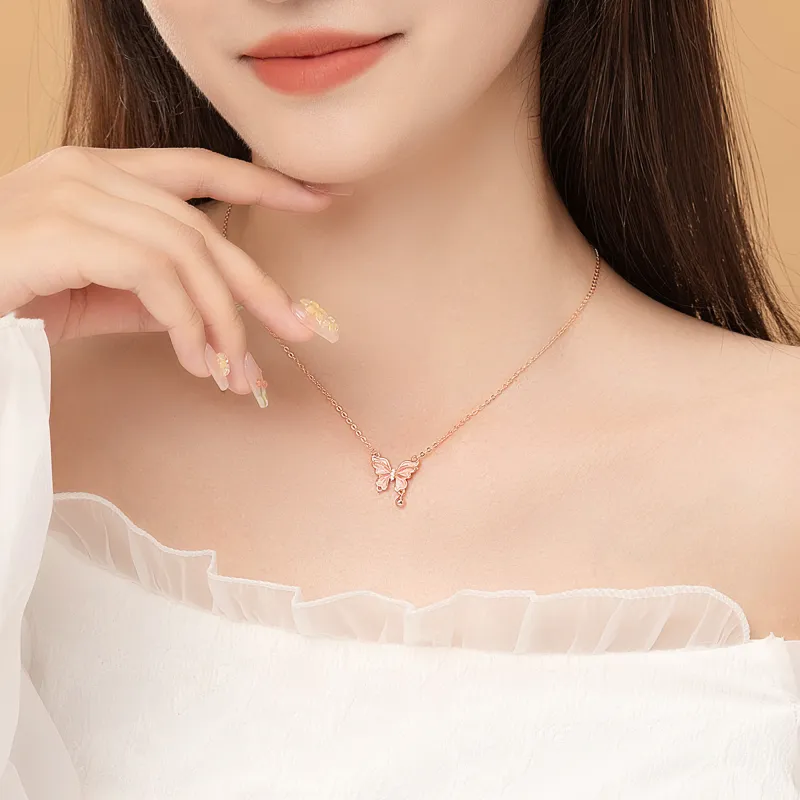 Lao Feng Xiang S925 Silver Necklaces Women's-2