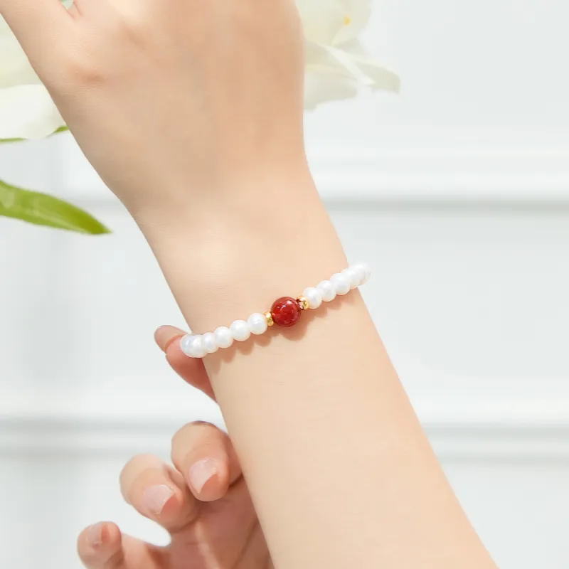Lao Feng Xiang Pearl Bracelets Women's-2