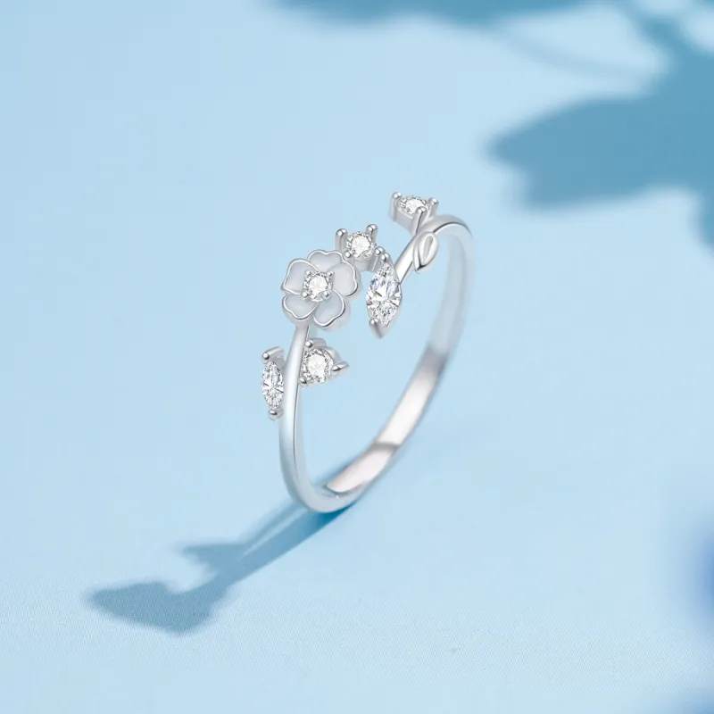 Lao Feng Xiang S925 Silver Rings Women's-3