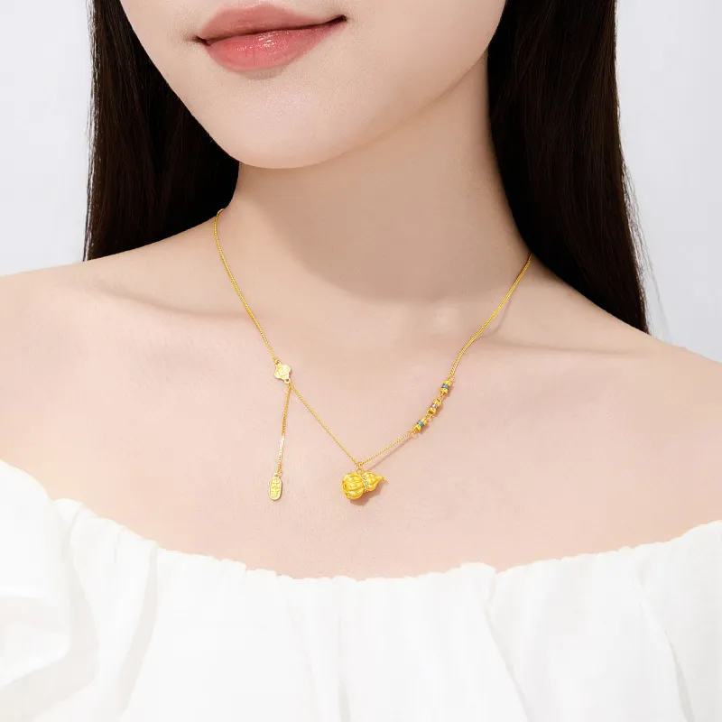 Lao Feng Xiang S925 Silver Necklaces Women's-2