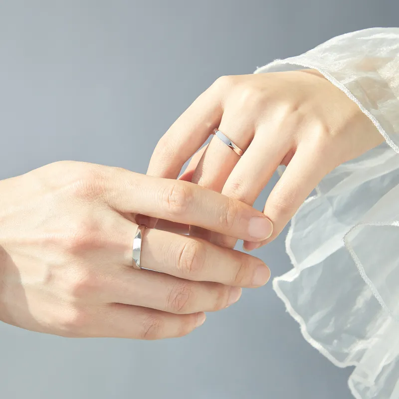 Lao Feng Xiang S925 Silver Rings Unisex-5