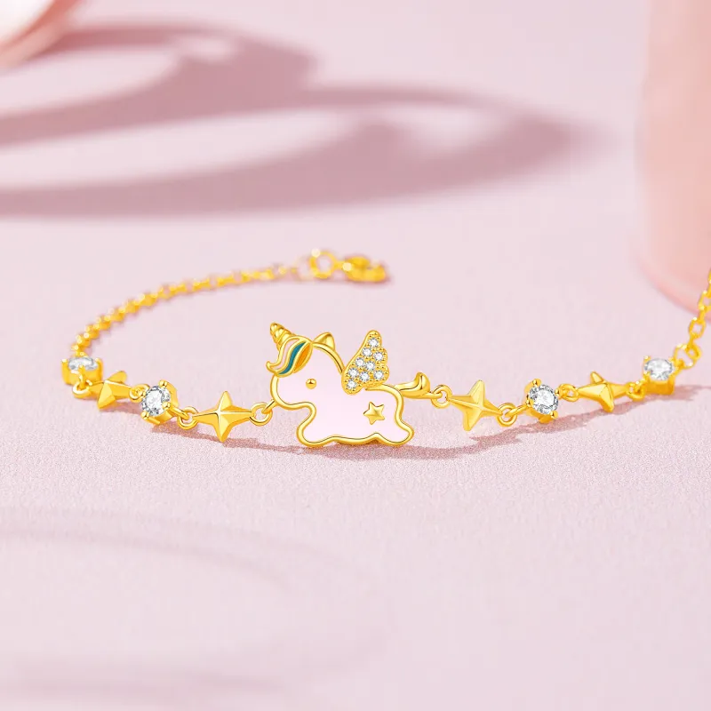 Lao Feng Xiang S925 Silver Bracelets Women's-5
