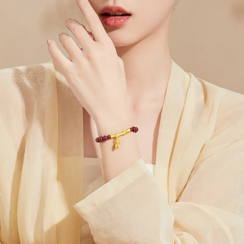 Lao Feng Xiang Cinnabar Bracelets Women's-3