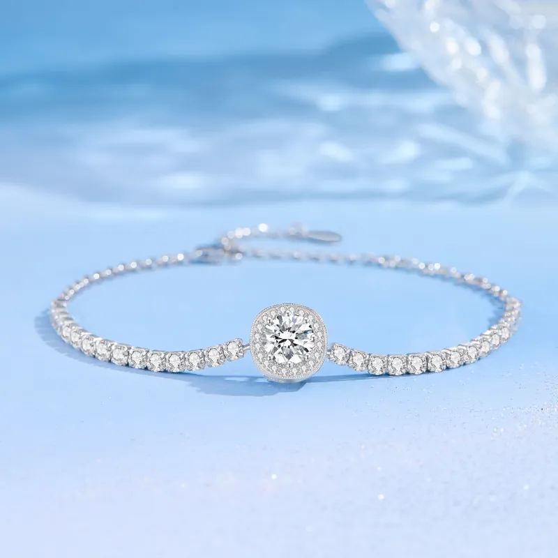 Lao Feng Xiang S925 Silver Bracelets Women's-1