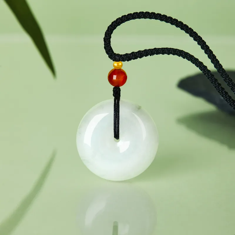Lao Feng Xiang Natural Tianshan Jade Necklaces Unisex-3