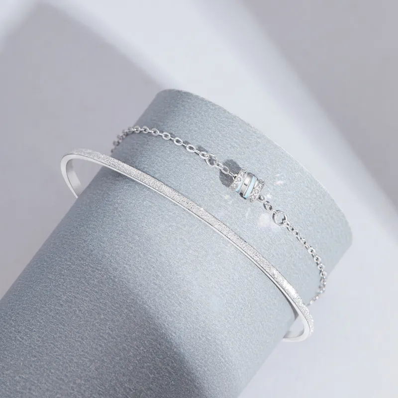 Lao Feng Xiang S925 Silver Bracelets Women's-12