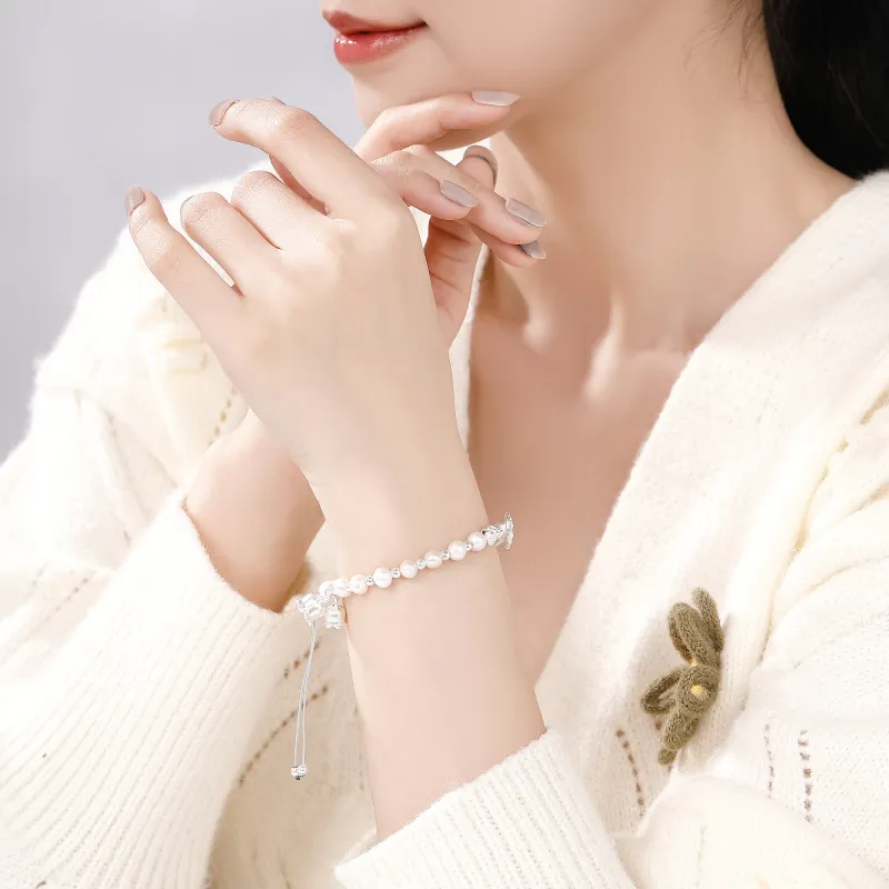 Lao Feng Xiang Pearl Bangles Women's-3