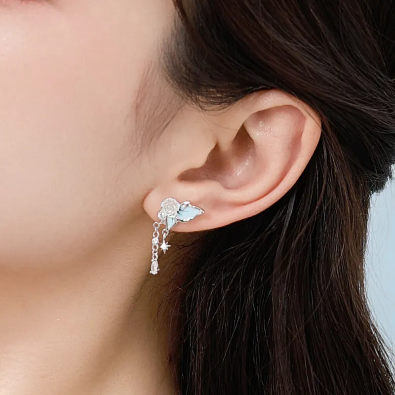 Lao Feng Xiang S925 Silver Earrings Women's-2