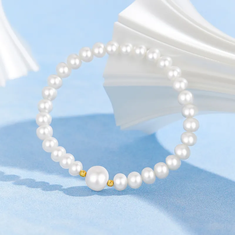 Lao Feng Xiang Pearl Bracelets Women's-5