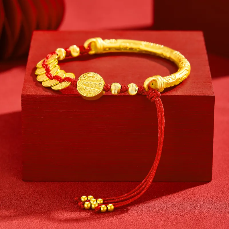 Lao Feng Xiang S925 Silver Bangles Women's-4