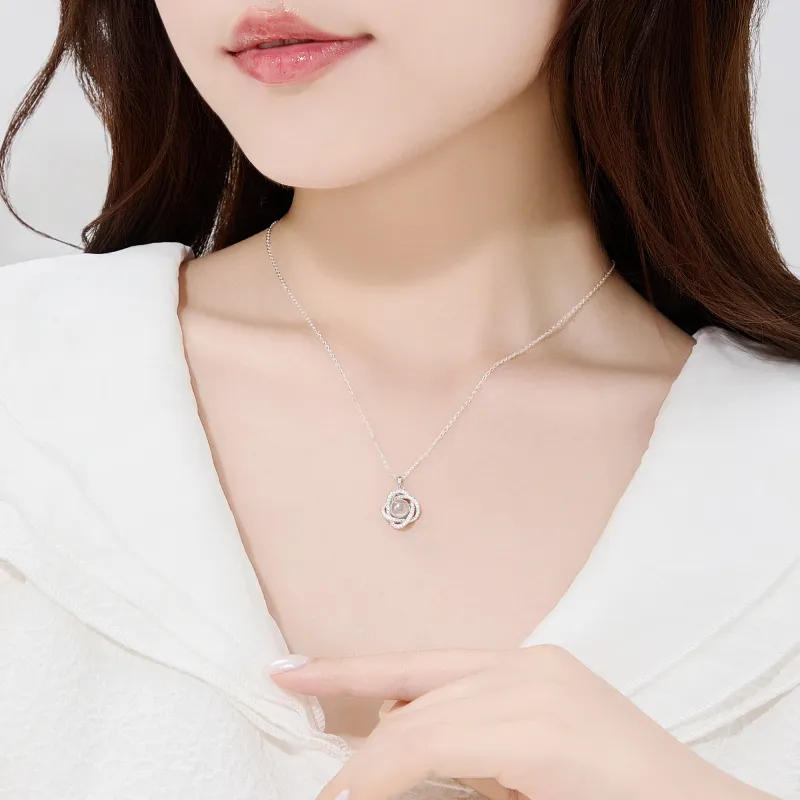 Lao Feng Xiang Natural Chalcedony Necklaces Women's-4