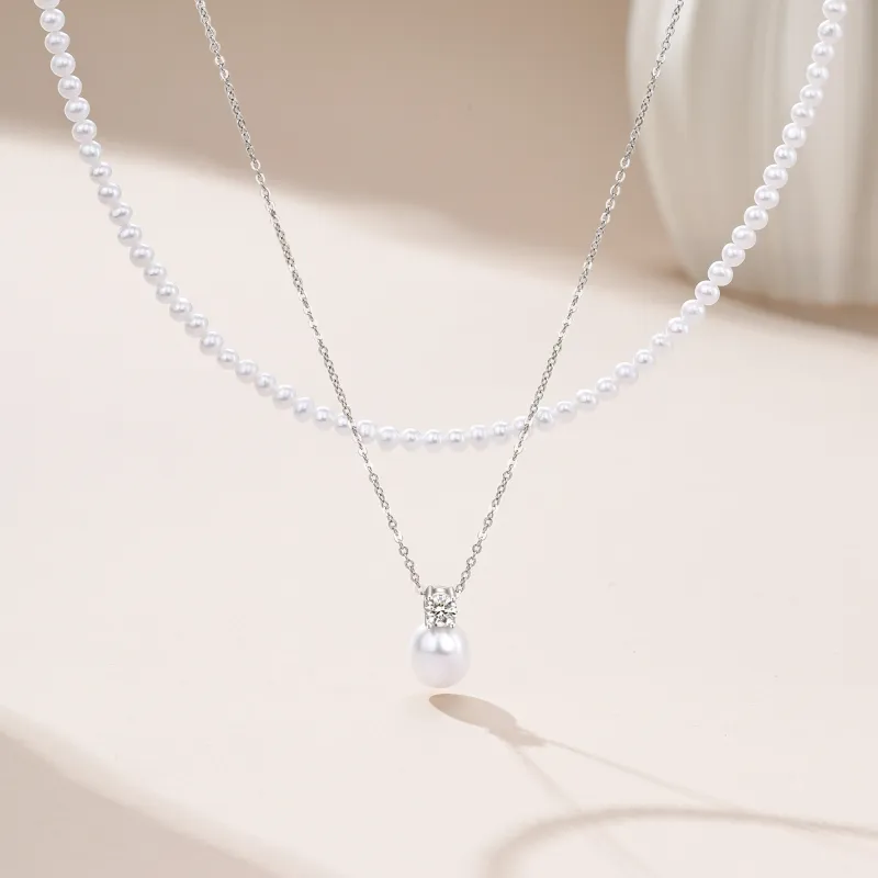 Lao Feng Xiang S925 Silver Necklaces Women's-3