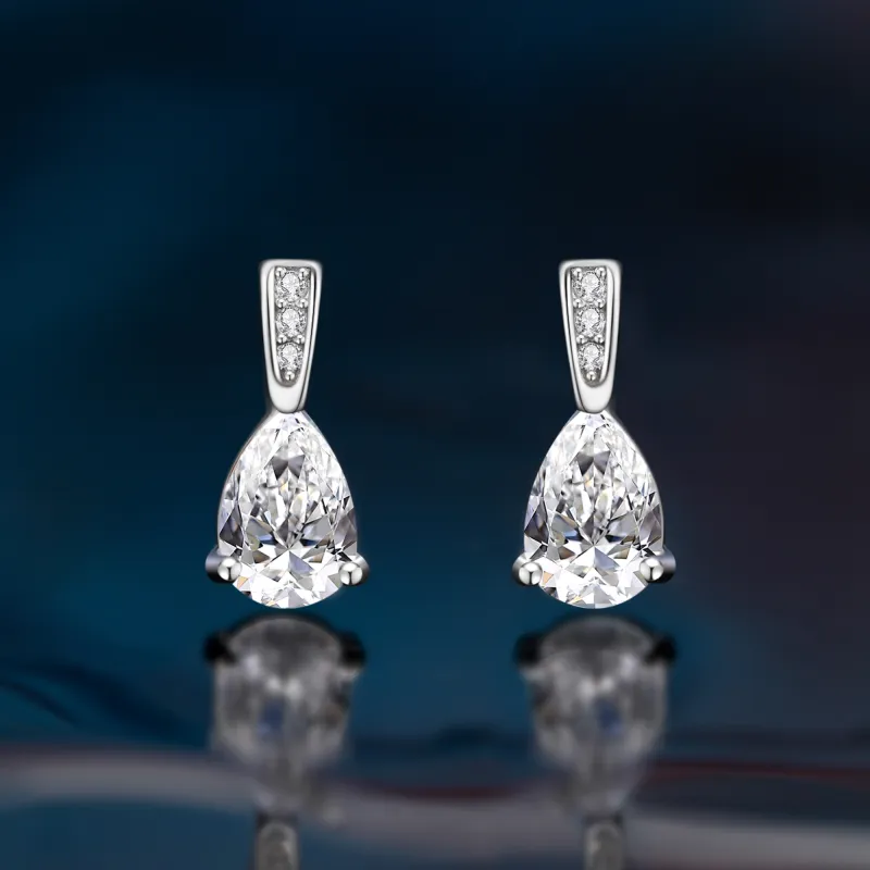 Lao Feng Xiang 925 Sterling Silver Stud Earrings Women's-1