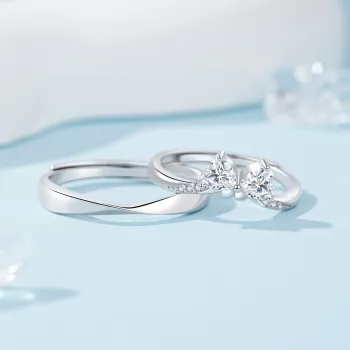 Lao Feng Xiang S925 Silver Rings Unisex