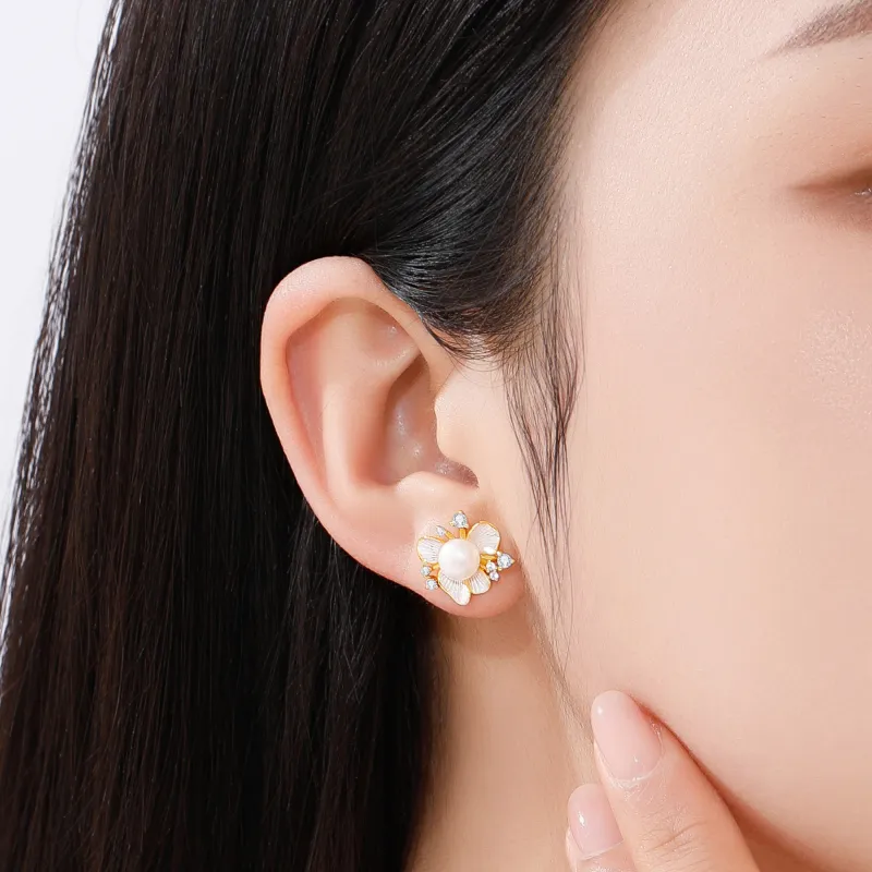 Lao Feng Xiang S925 Silver Earrings Women's-4