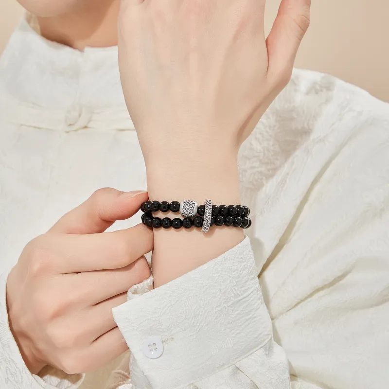 Lao Feng Xiang Obsidian Bracelets Men's-6