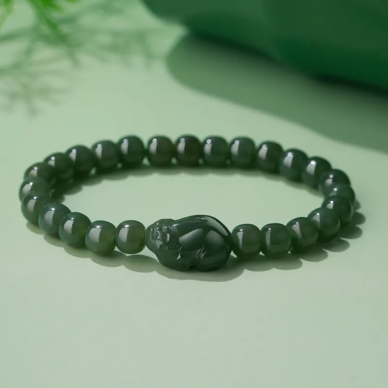 Lao Feng Xiang Chalcedony Jade Bracelets Unisex-2