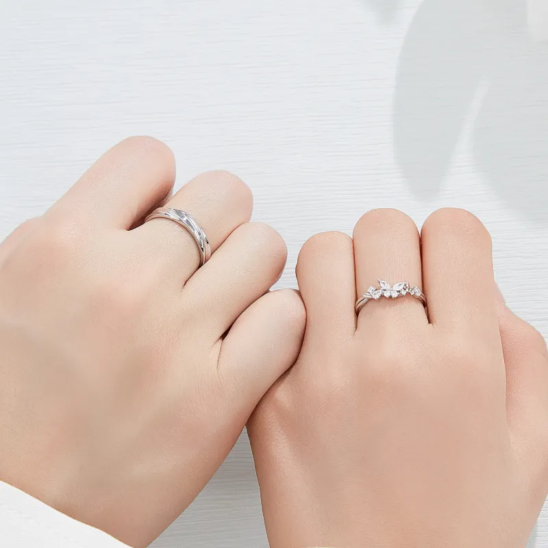 Lao Feng Xiang S925 Silver Rings Unisex-3
